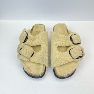 Birkenstock Papillio Shearling Platform Arizona, Pink